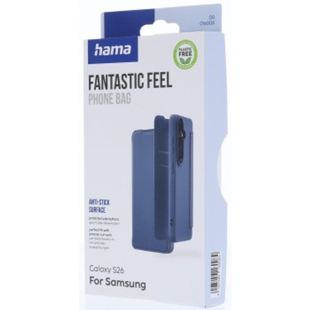Hama Fantastic Feel, pouzdro-knížka pro Samsung Galaxy S26, hebký povrch, modré