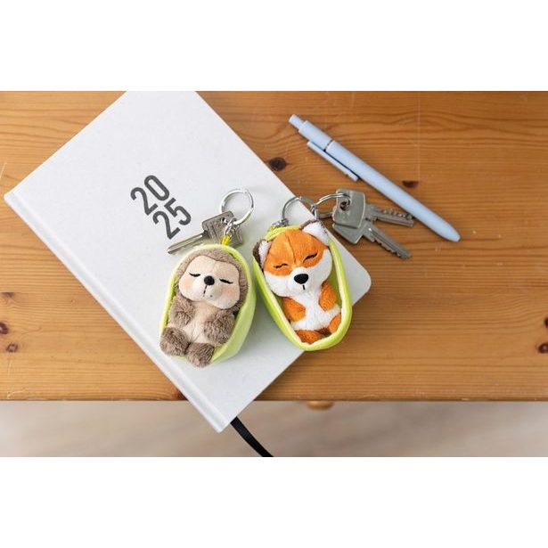 NICI NICI klíčenka spící Ježek 8cm, světle zelený košík, GREEN