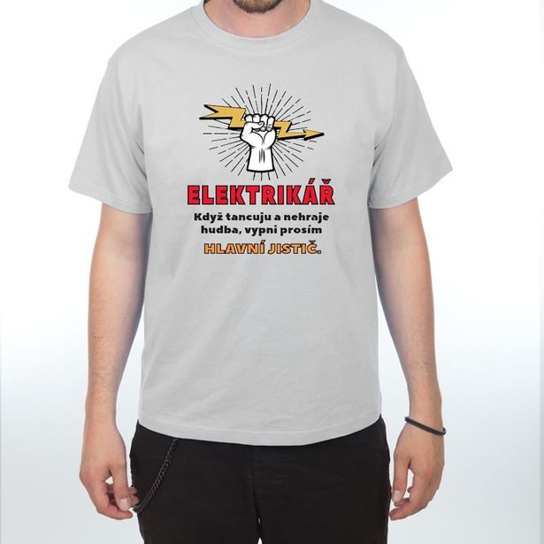 Tričko - Elektrikář - vypněte jistič