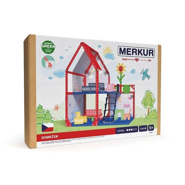 MERKUR - Stavebnice Merkur - Domeček pro panenky, 34x39x25 cm