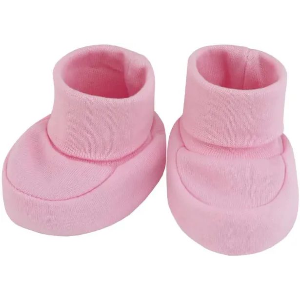 ESITO Kojenecké bačkůrky bavlna malé jednobarevné růžové - růžová