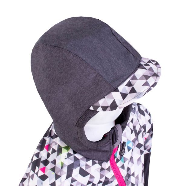 Unuo, Softshellová bunda s fleecem Street, Žíhaná antracitová, Metricon holka (fleece softshell jacket Street, melange anthracite, metricon girl)