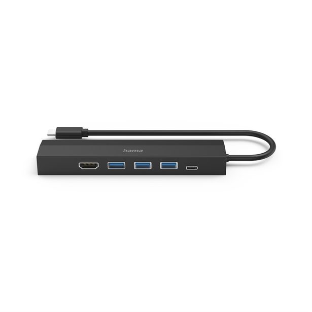 Hama USB-C hub multiport, 3x USB-A, USB-C PD, HDMI, LAN, 6 portů