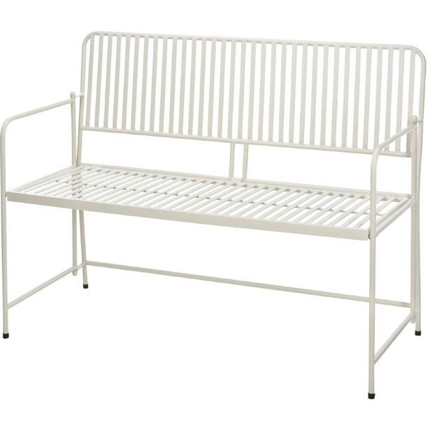 PROGARDEN Zahradní lavice BISTRO 118 cm bílá KO-X71000560