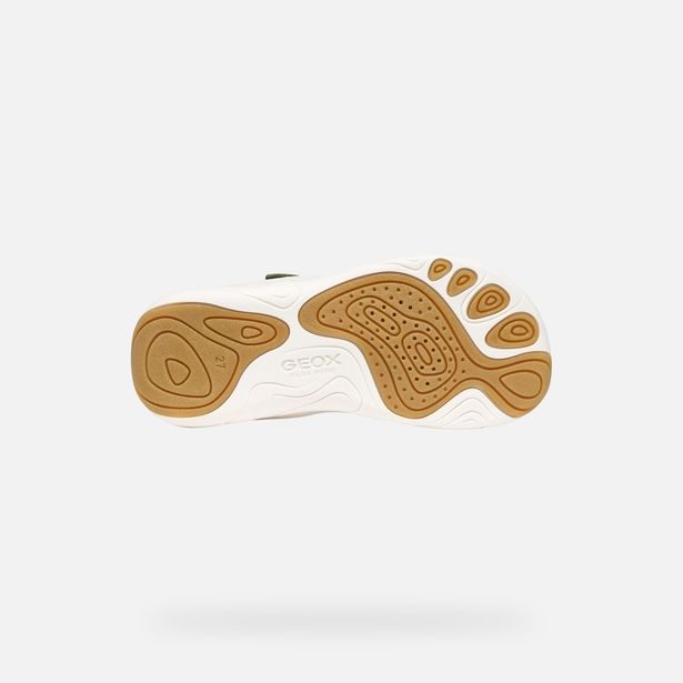Zelené chlapecké barefoot tenisky Geox Foot-run