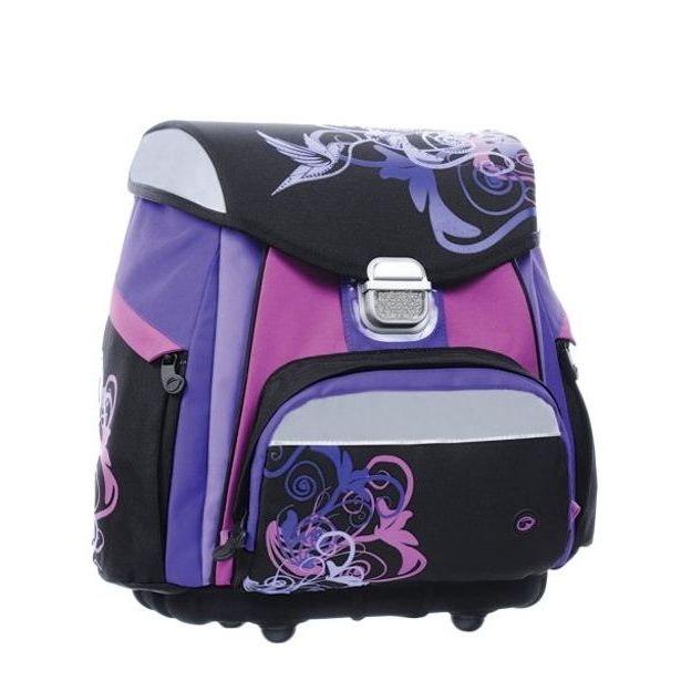 Školní aktovka pro prvňáčky A 0715 A BLACK/VIOLET