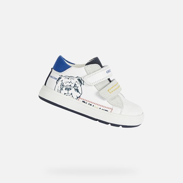 Bílé chlapecké tenisky Geox Biglia Boy
