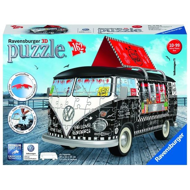 VW Autobus pojízdné občerstvení; 3D, 162 dílků