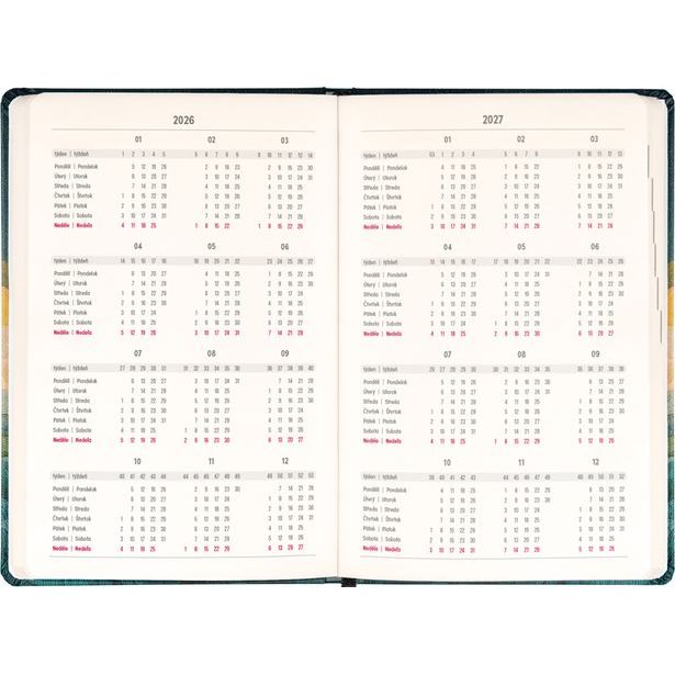 NOTIQUE 18měsíční diář Petito – Spící liška 2026/2027, 11 x 16 cm