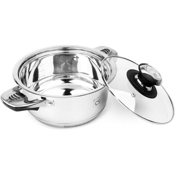 CS SOLINGEN Sada nádobí nerez s teploměrem Aurich 16 ks CS-065843