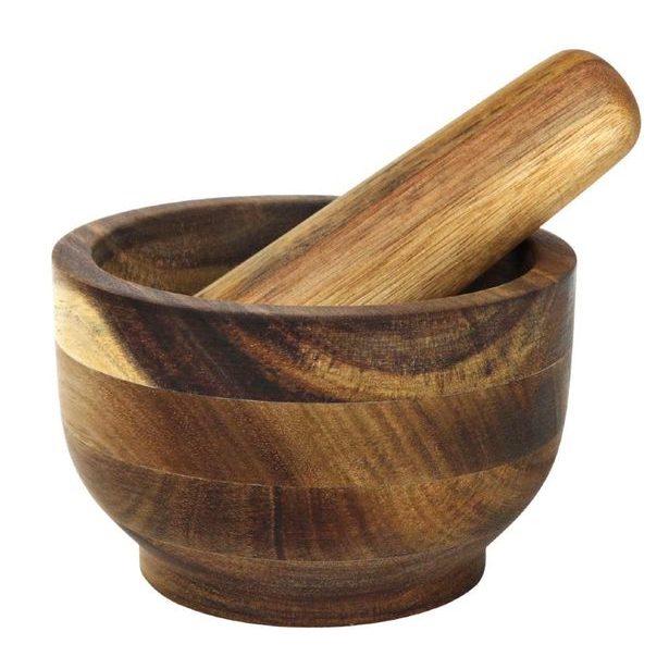 HIT Hmoždíř s tloučkem akátové dřevo 13x13x8cm HT-24500791