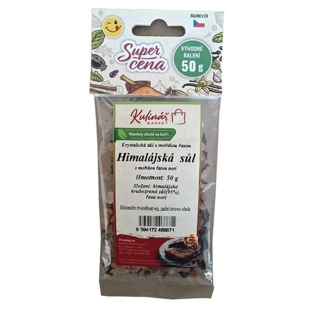 koření-"K"-HIMÁLAJSKÁ SŮL-50g do mlýnku, QQ, sáček