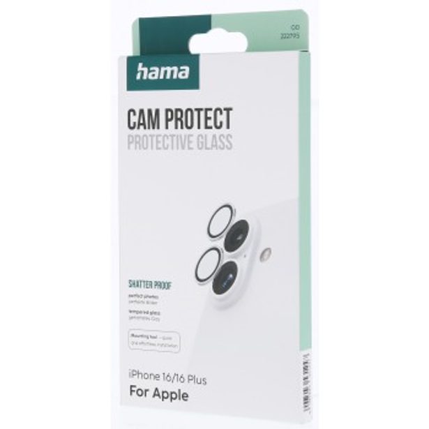 Hama Cam Protect, ochrana fotoaparátu pro Apple iPhone 16/16 Plus, 3 individuální skla