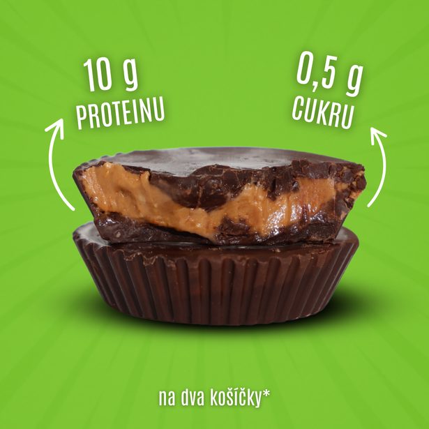TOPNATUR Protein. košíčky hořká čokoláda s arašídovým máslem