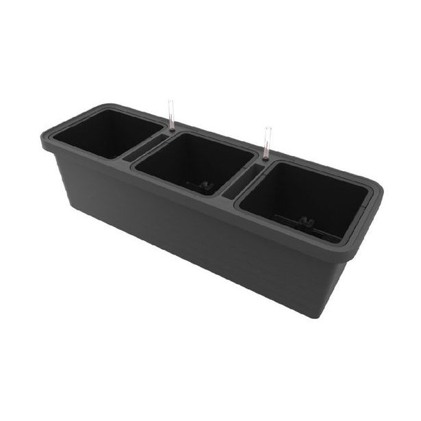 truhlík TRIO antracit 117x39x35cm BERBERIS samoz.