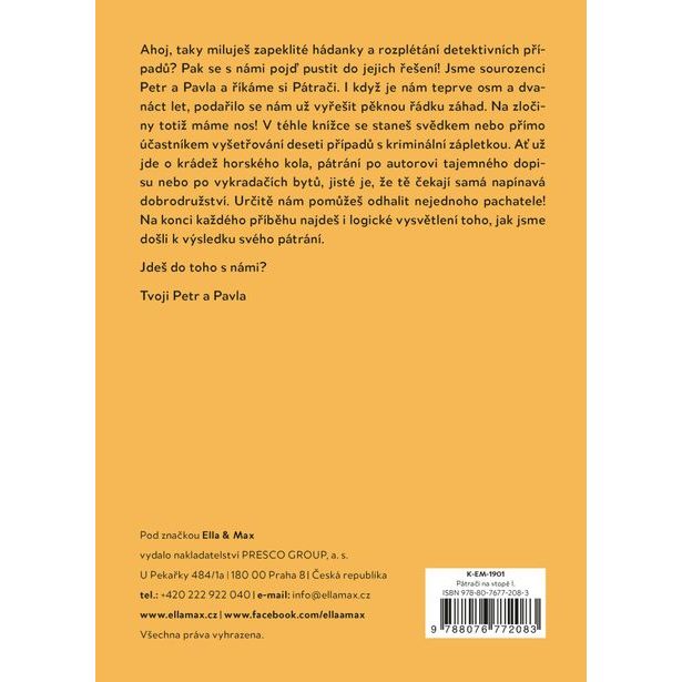 PÁTRAČI NA STOPĚ I. – Dětské detektivky s hádankou