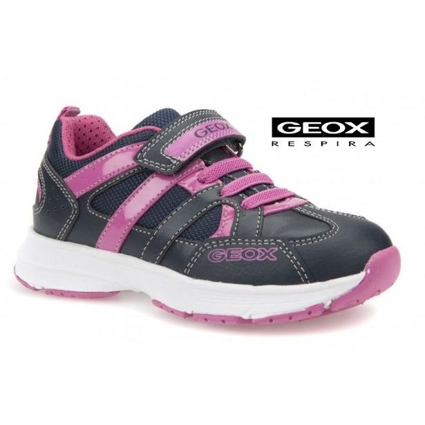 Celoroční obuv GEOX J TOP FLY G.A NAVY/FUCHSIA