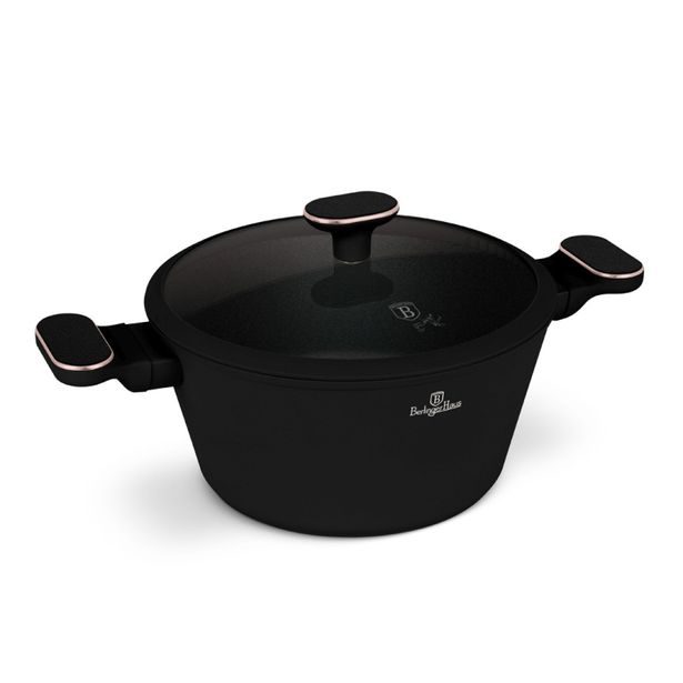 BERLINGERHAUS Kastrol s titanovým povrchem a poklicí 24 cm Black Rose Collection BH-8358
