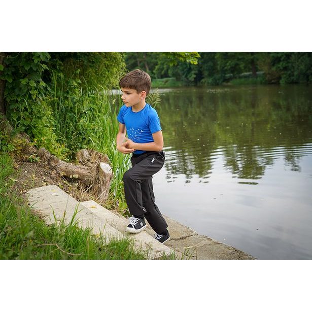 Unuo, Dětské bambusové triko s krátkým rukávem, Fuchsiová, Květ pampelišky