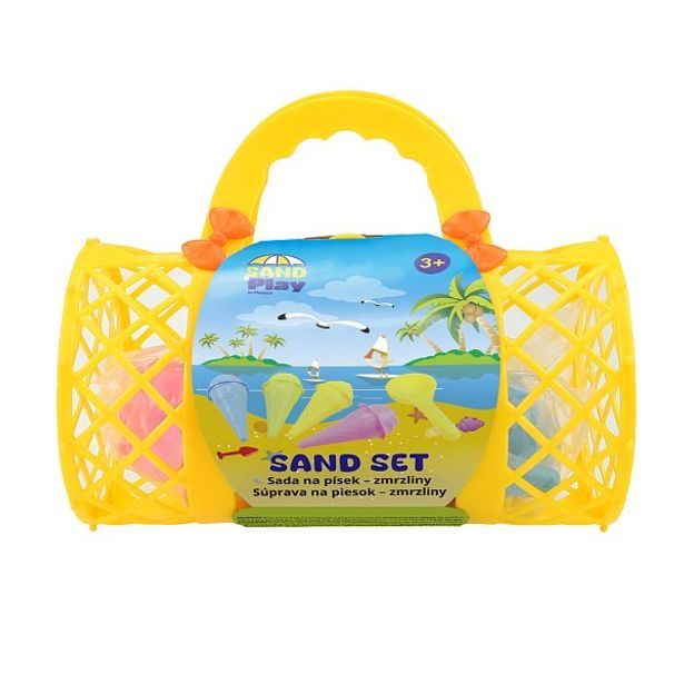 Plastica Hračky na písek - Sada báboviček v retro tašce, 9 ks