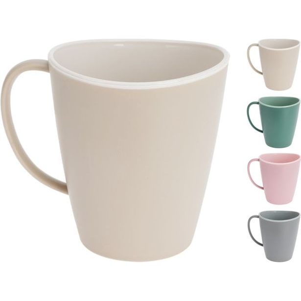 hrnek 350ml dvoubarevný, 4barvy, plast