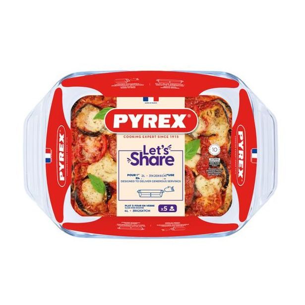 Pyrex PEKÁČ SKLENĚNÝ PYREX 4 L, 39X25 CM_hamashop