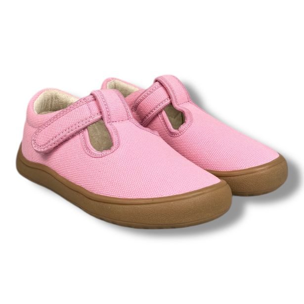 Dětská BAREFOOT domácí obuv/letní plátěnky Protetika - Kirby old pink