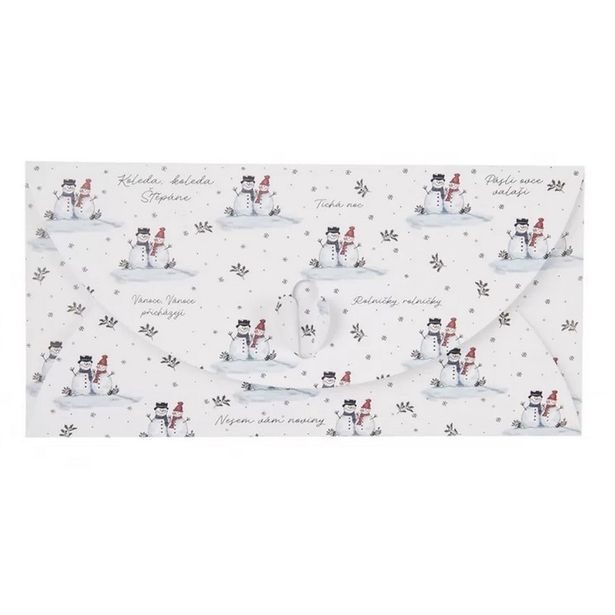 obálka 22x11cm SNĚHULÁK, papír