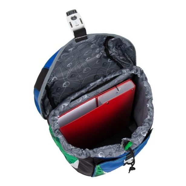 Školská aktovka/batoh pre chlapcov Bagmaster POLO 7 B BLUE/GREEN/BLACK