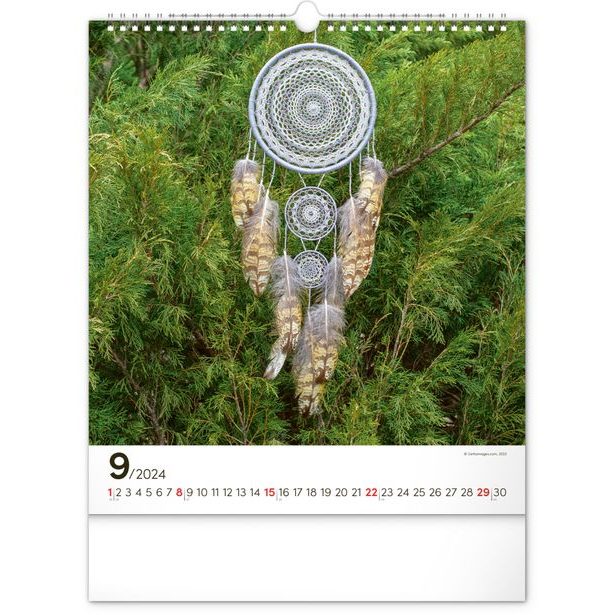 Nástěnný kalendář Lapač snů 2024, 30 × 34 cm