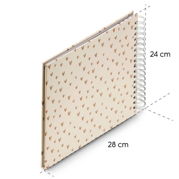 Hama album klasické spirálové LOVELY 28x24 cm, 50 stran, béžová