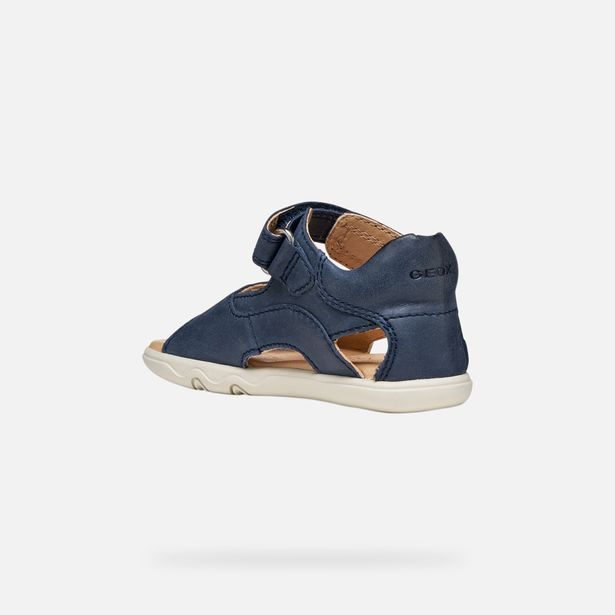 Tmavě modré chlapecké barefoot sandály Geox Sandal Steppieup