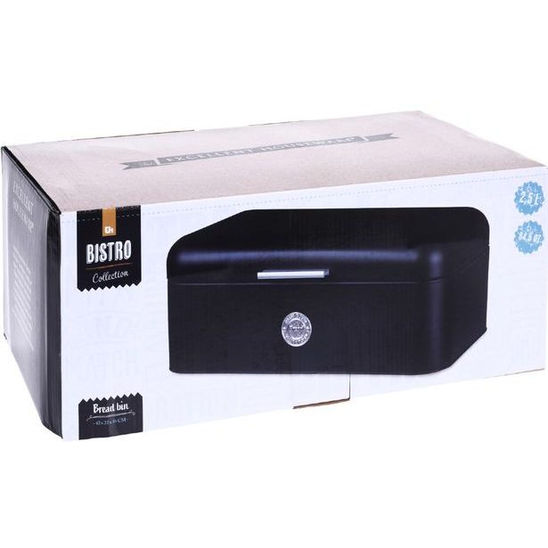 PROGARDEN Chlebník černý BISTRO 42 x 22 x 16 cm KO-C80601970