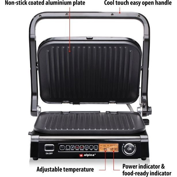ALPINA Kontaktní gril s automatickými programy 2100W ED-247344
