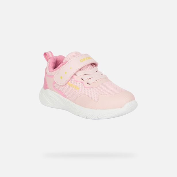 Světle růžové dívčí tenisky Geox Sprintye