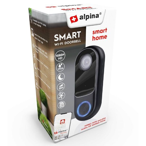 ALPINA Chytrý videozvonek FHD 1080p ED-226468