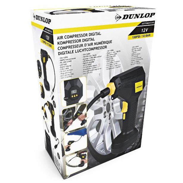 DUNLOP Vzduchový kompresor digitální 12V 150 PSI ED-226557