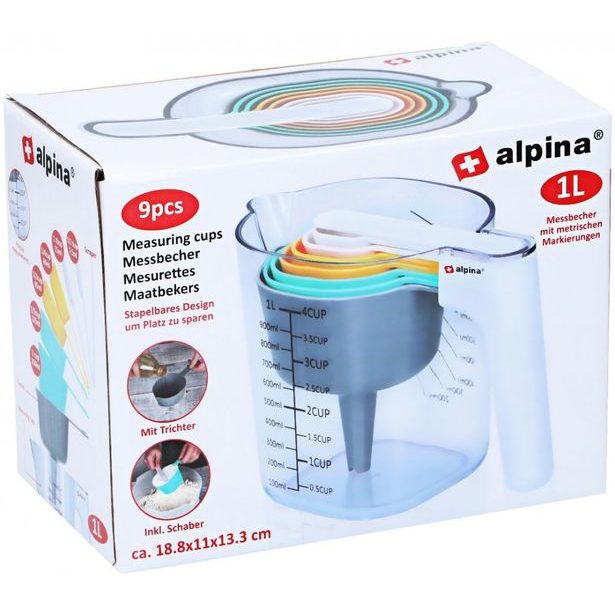 ALPINA Kuchyňské odměrky sada 9 ks ED-224934