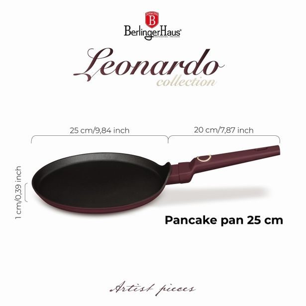 BERLINGERHAUS Pánev na palačinky s titanovým povrchem 25 cm Leonardo Collection BH-8025
