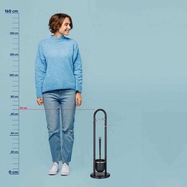 KELA WC sada Fabio, černá 19x65 cm KL-20998