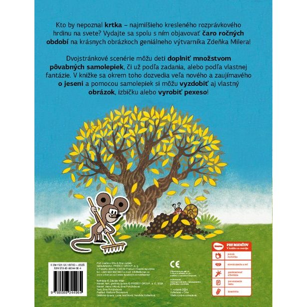 KRTKO a JESEŇ ─ Kniha samolepiek