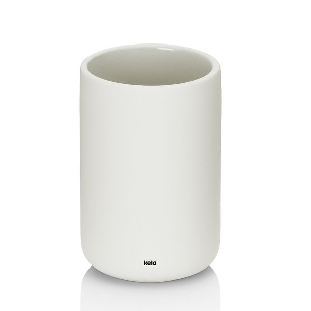 KELA Pohár Sana keramický 11,5 cm bílá KL-24529
