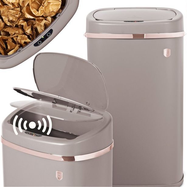 BERLINGERHAUS Bezdotykový odpadkový koš se senzorem 58 l Taupe Collection BH-9523