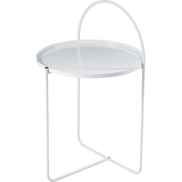 H & S COLLECTION Stolek odkládací kov 65 cm bílá KO-DD1001540