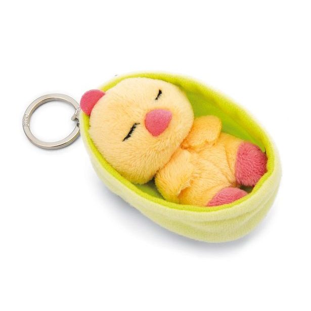 NICI NICI klíčenka spící Kuřátko 8cm, světle zelený košík, GREEN