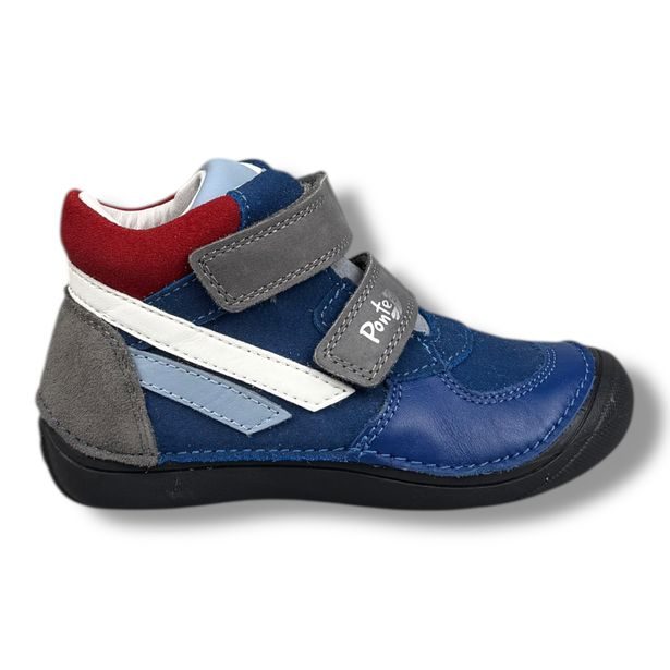 Dětské kožené boty, Ponte20 - Modré