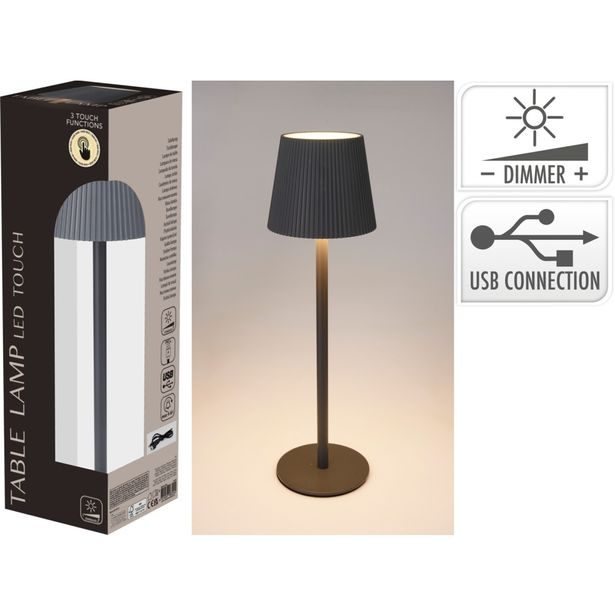 H & S COLLECTION Stolní lampa 10 x 36 cm šedá KO-ANC000720