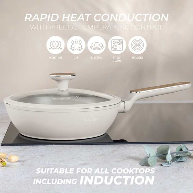 BERLINGERHAUS Pánev s poklicí s titanovým povrchem 24 cm Sahara Nordic Collection BH-8314