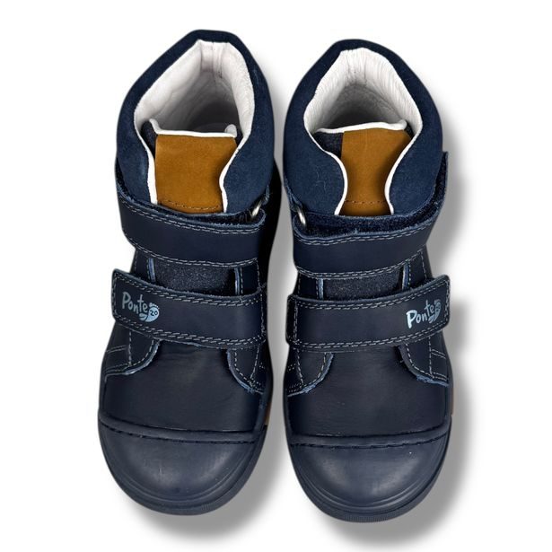 Dětské kožené boty, Ponte20 - Tmavě modrá