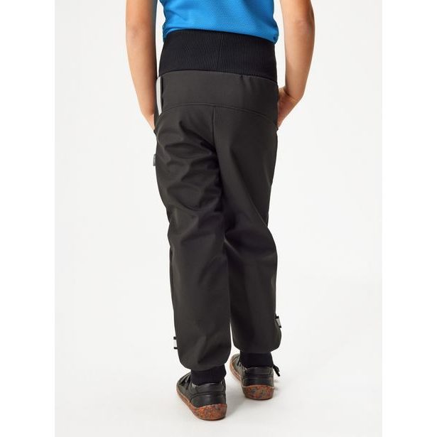 Unuo, Softshellové kalhoty s fleecem Street, Černá (Unuo Softshell kids trousers, black)